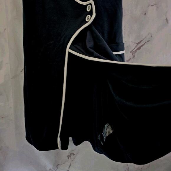 Maeve Dress Womens Large Black White Pinafore Tank Wrap Button Apron - Picture 12 of 14